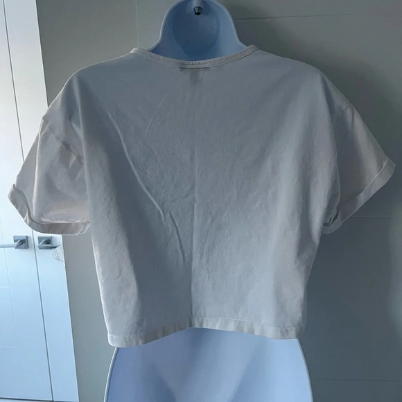 ELA/ Rhinestone LOVE crop top/ Size US S - Picture 4 of 11